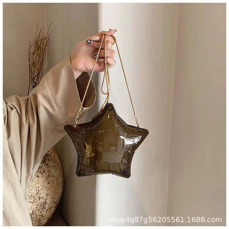 Red Star Shape Acrylic Shoulder Bag for Women — feature 12