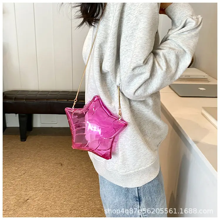 Red Star Shape Acrylic Shoulder Bag for Women — feature 14