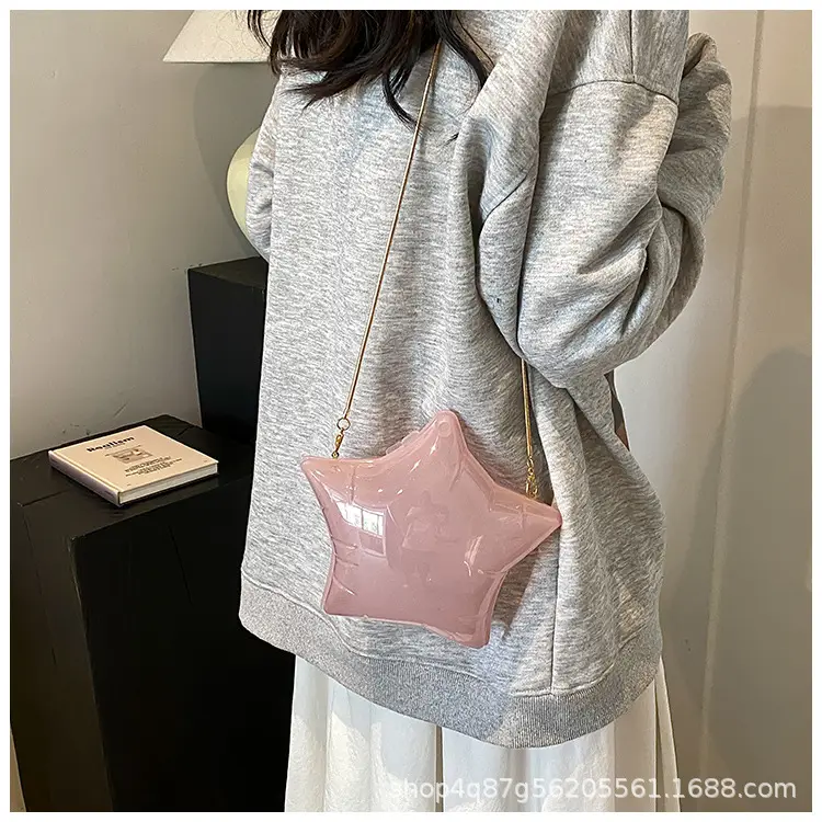 Red Star Shape Acrylic Shoulder Bag for Women — feature 15