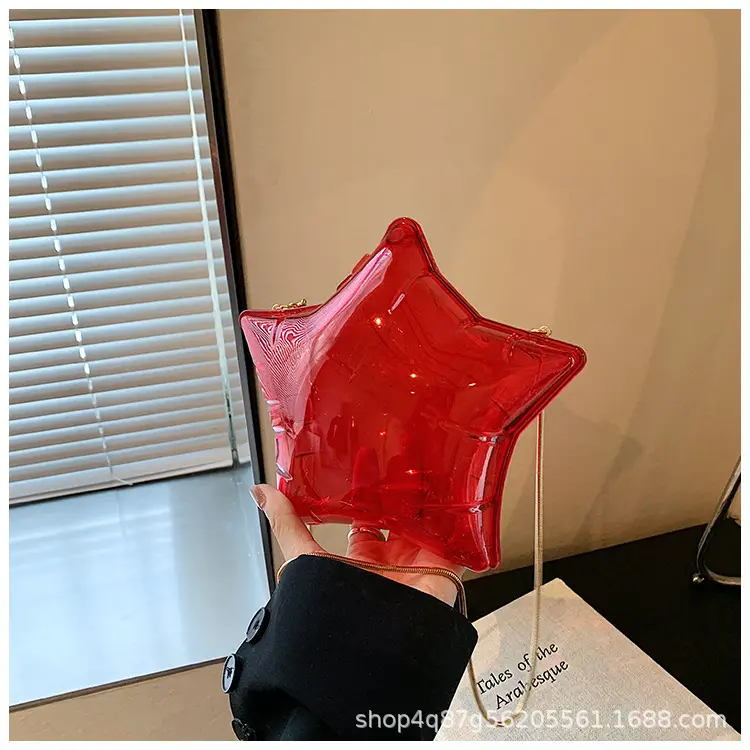 Red Star Shape Acrylic Shoulder Bag for Women — feature 18