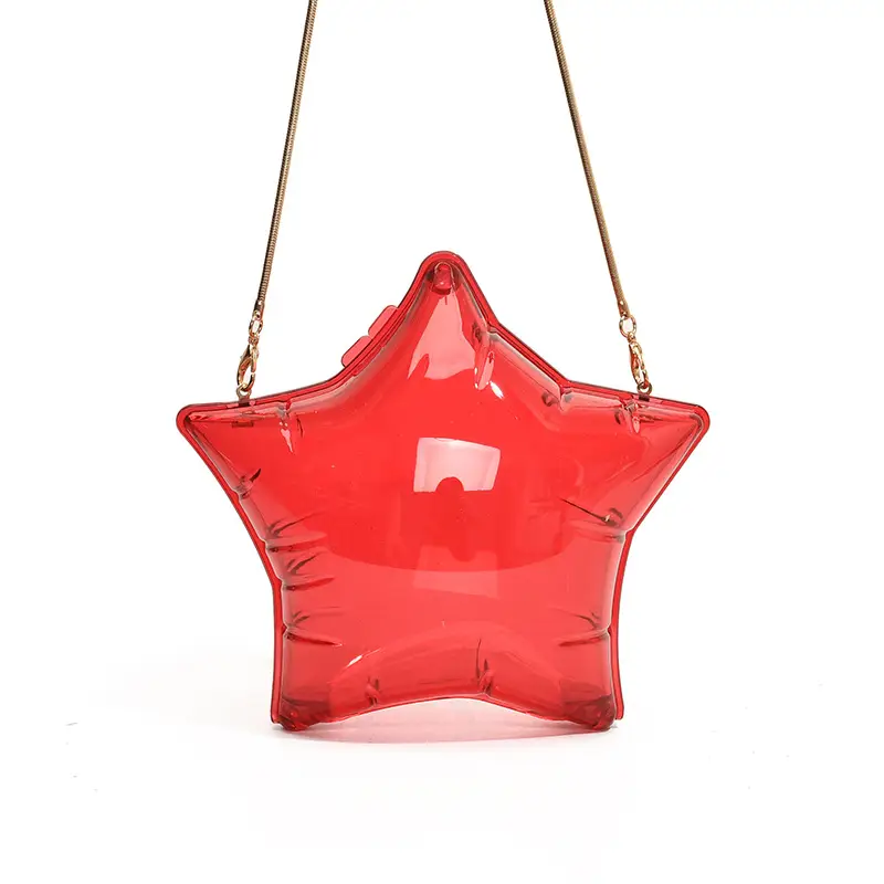 Red Star Shape Acrylic Shoulder Bag for Women - Image 2
