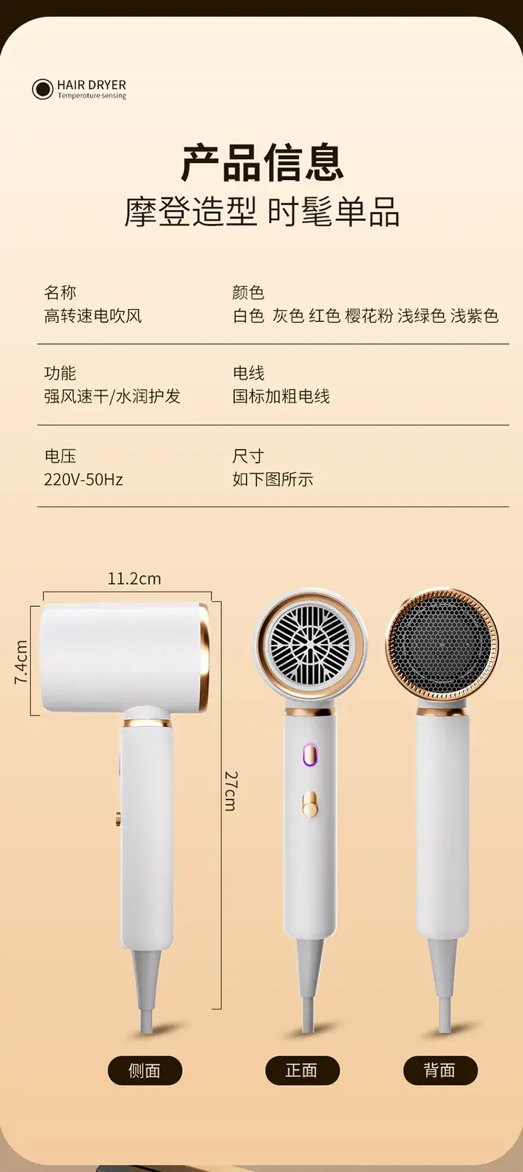 2400W Negative Ion Hair Dryer for Salon & Student Use — feature 16