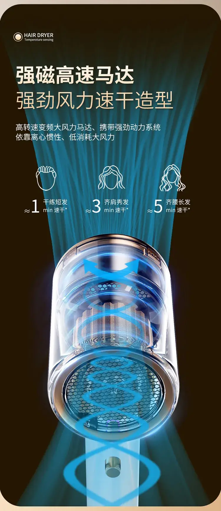 2400W Negative Ion Hair Dryer for Salon & Student Use — feature 4
