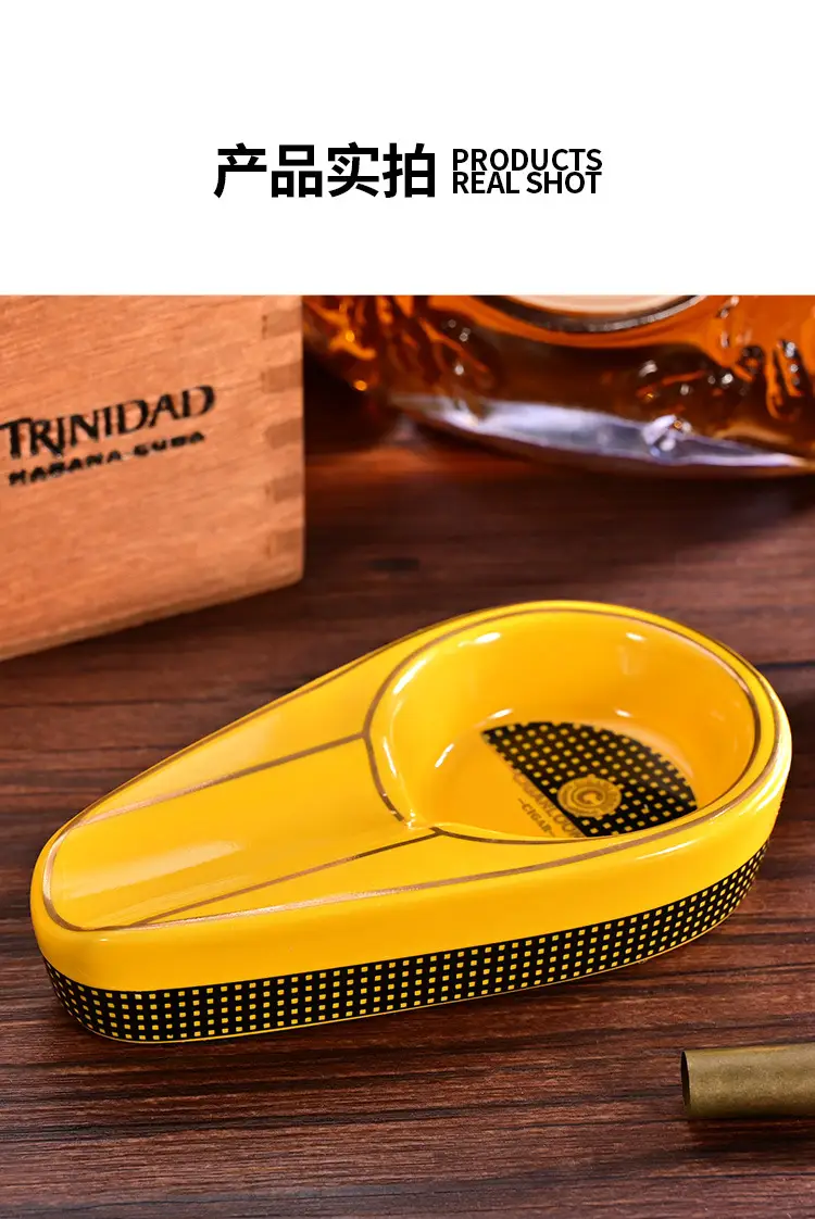 Cigar Ashtray, Large Diameter Cigar Ashtray, Ceramic Ashtray, Creative Single-Person Cigar Ashtray, Smoking Accessories — feature 10