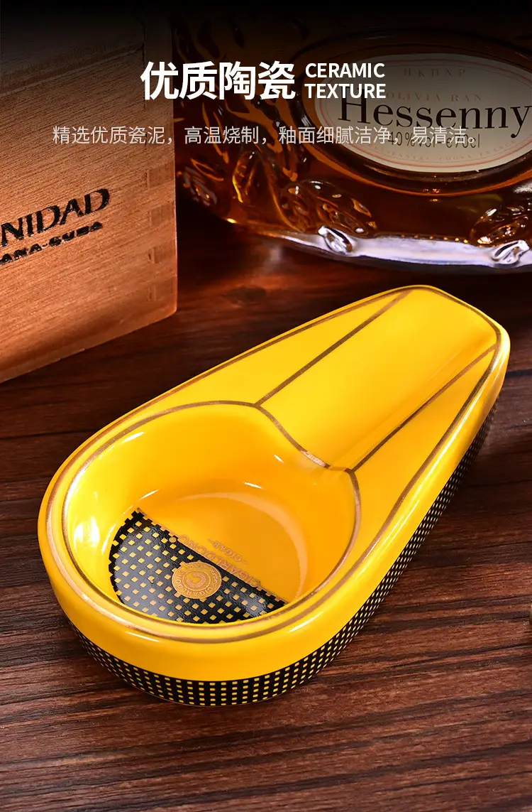 Cigar Ashtray, Large Diameter Cigar Ashtray, Ceramic Ashtray, Creative Single-Person Cigar Ashtray, Smoking Accessories — feature 4