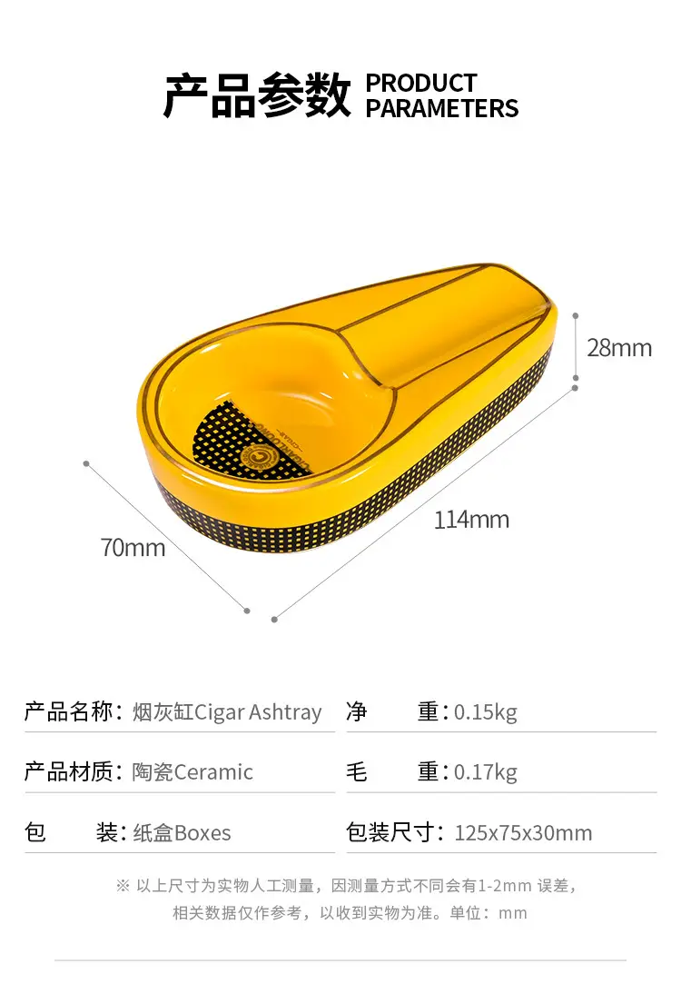 Cigar Ashtray, Large Diameter Cigar Ashtray, Ceramic Ashtray, Creative Single-Person Cigar Ashtray, Smoking Accessories — feature 9