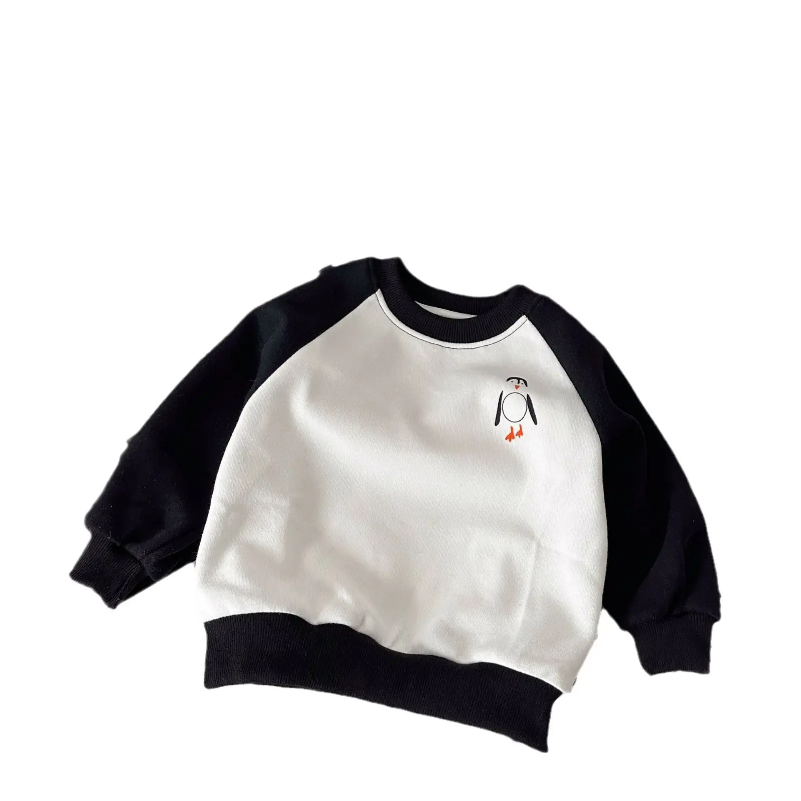 Children's Cartoon Sweatshirt White Black Long Sleeve 2024 - Image 5