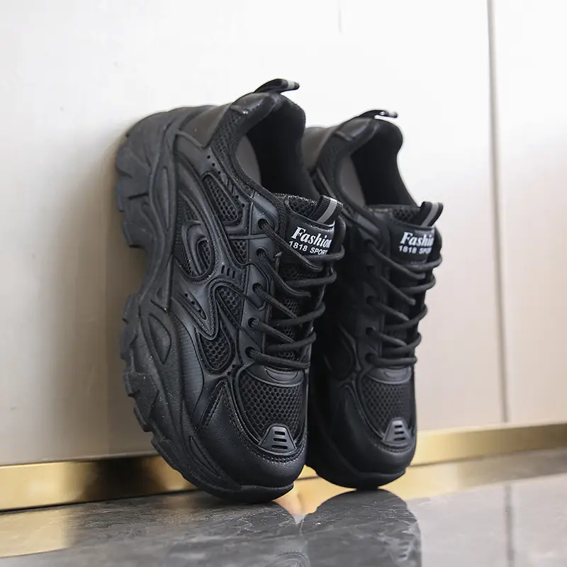 Summer thin women's sneaker new mesh breathable casual texture increased dad shoes lace-up hot women's shoes - Image 5