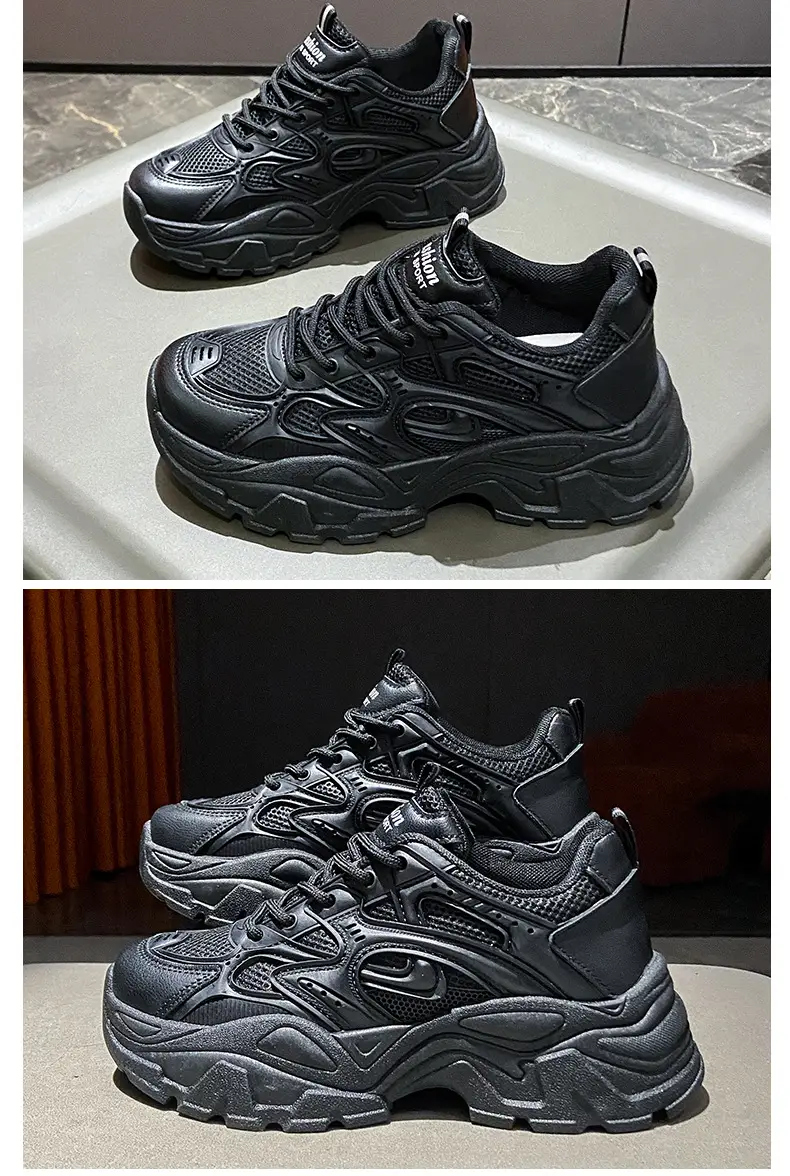 Summer thin women's sneaker new mesh breathable casual texture increased dad shoes lace-up hot women's shoes — feature 26
