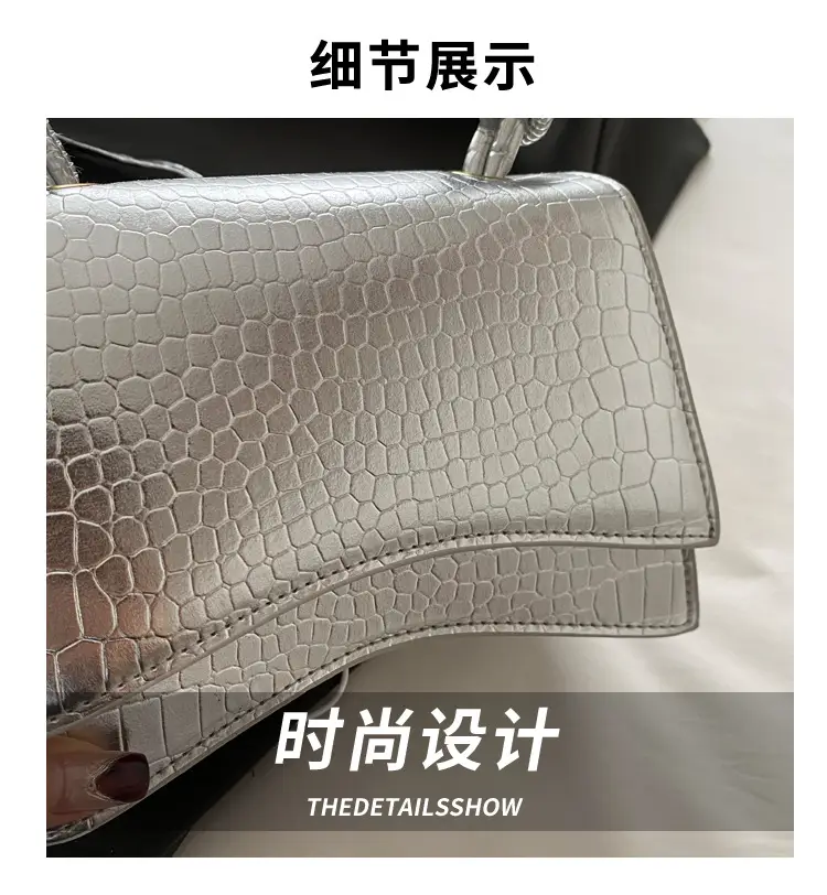 Crocodile Textured Shoulder Bag Women 2024 — feature 4