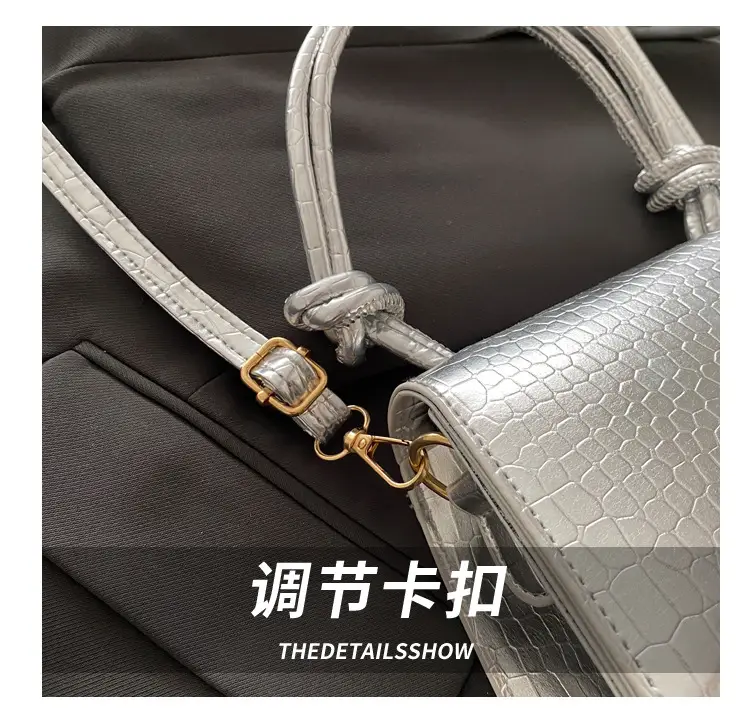 Crocodile Textured Shoulder Bag Women 2024 — feature 6