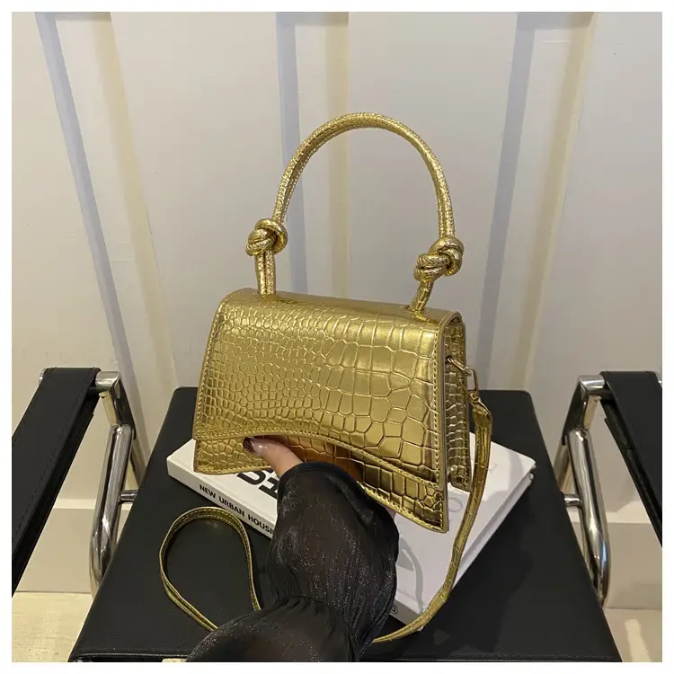 Crocodile Textured Shoulder Bag Women 2024 - Image 2