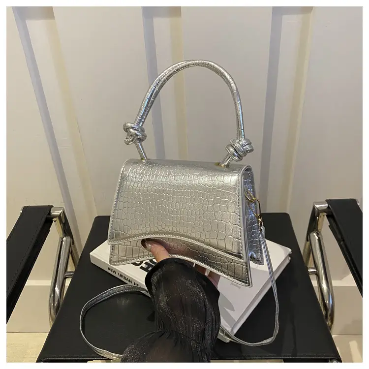 Crocodile Textured Shoulder Bag Women 2024 - Image 3