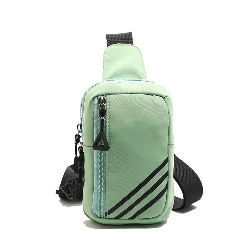 Men's Casual Japanese Sports Shoulder Bag Black Striped - Image 2