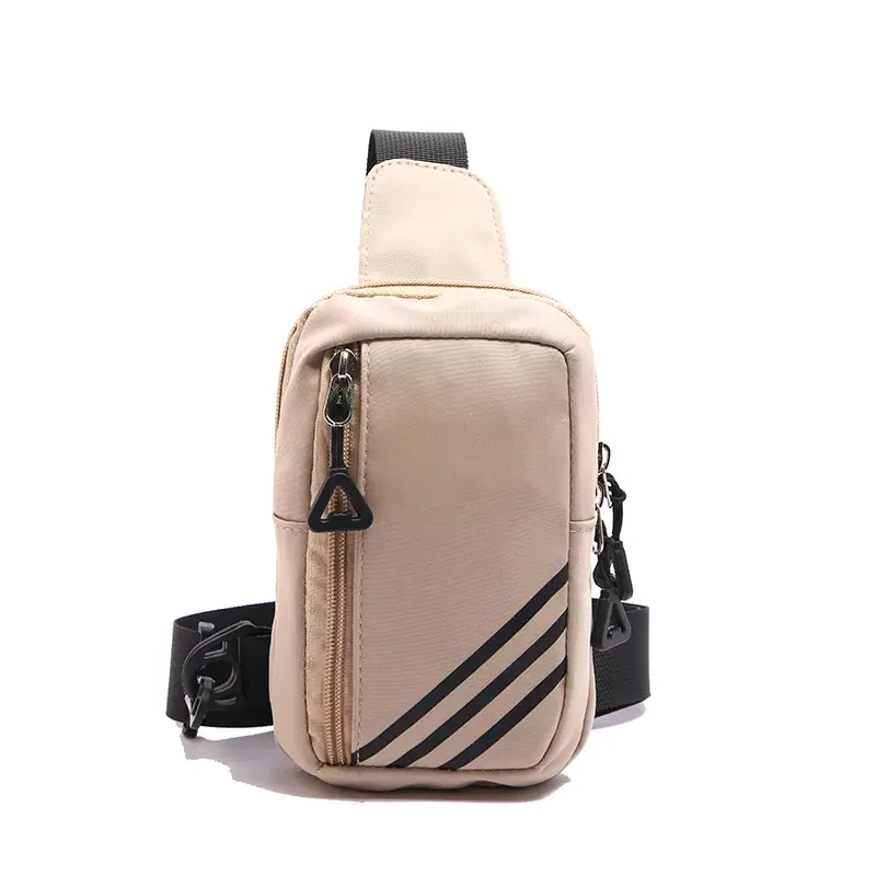 Men's Casual Japanese Sports Shoulder Bag Black Striped - Image 3
