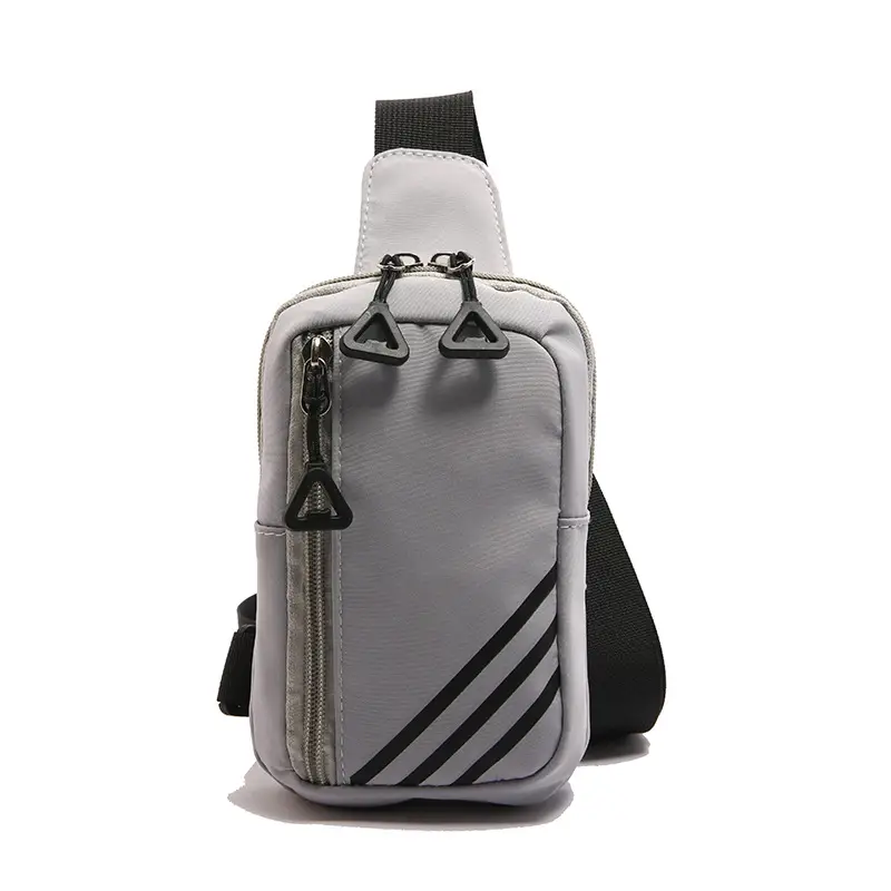 Men's Casual Japanese Sports Shoulder Bag Black Striped - Image 4