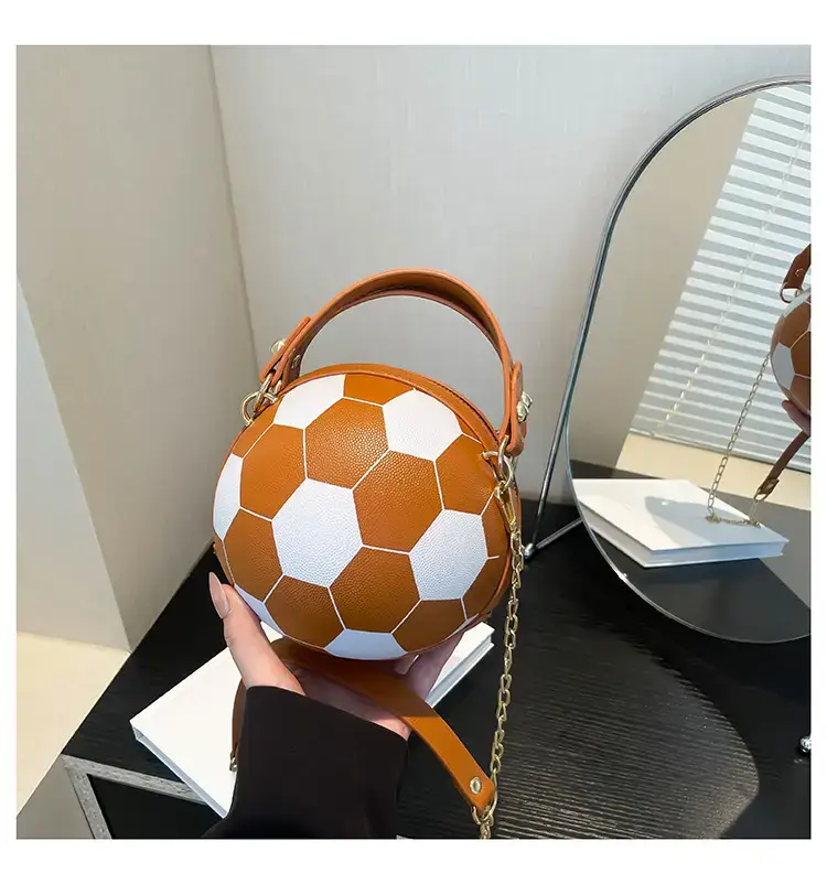 Women Football Themed Chain Shoulder Bag — feature 25
