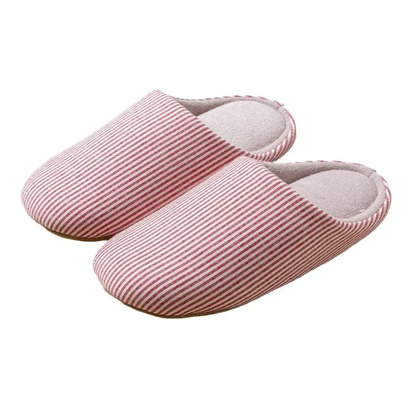 New Style Quiet Japanese Style Soft Bottom Cotton Slippers Autumn Men and Women Couple Home Indoor Non-slip Floor Moon Shoes Spring