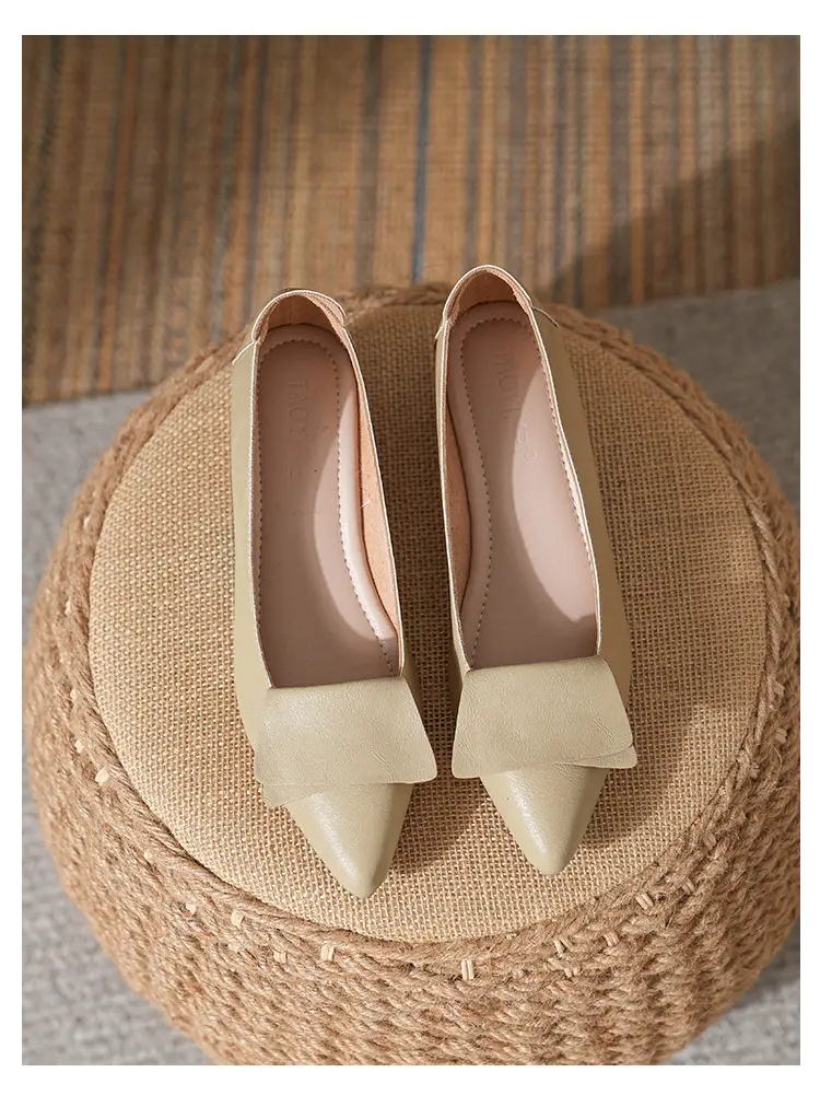 High-Heeled Shoes for Women, Chunky Heel, 2024 New Fairy Style Shallow Mouth Soft Leather Mid-Heel Shoes, Mother's Size Women's Shoes, Grandma Shoes, Versatile — feature 13