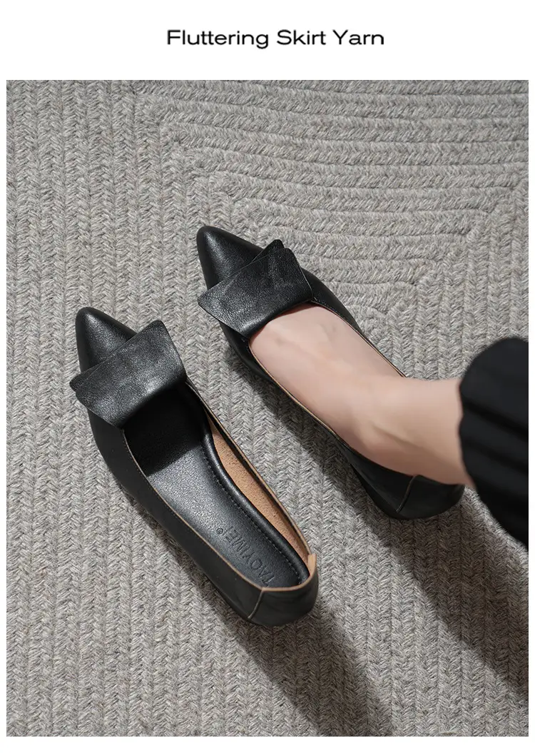 High-Heeled Shoes for Women, Chunky Heel, 2024 New Fairy Style Shallow Mouth Soft Leather Mid-Heel Shoes, Mother's Size Women's Shoes, Grandma Shoes, Versatile — feature 18