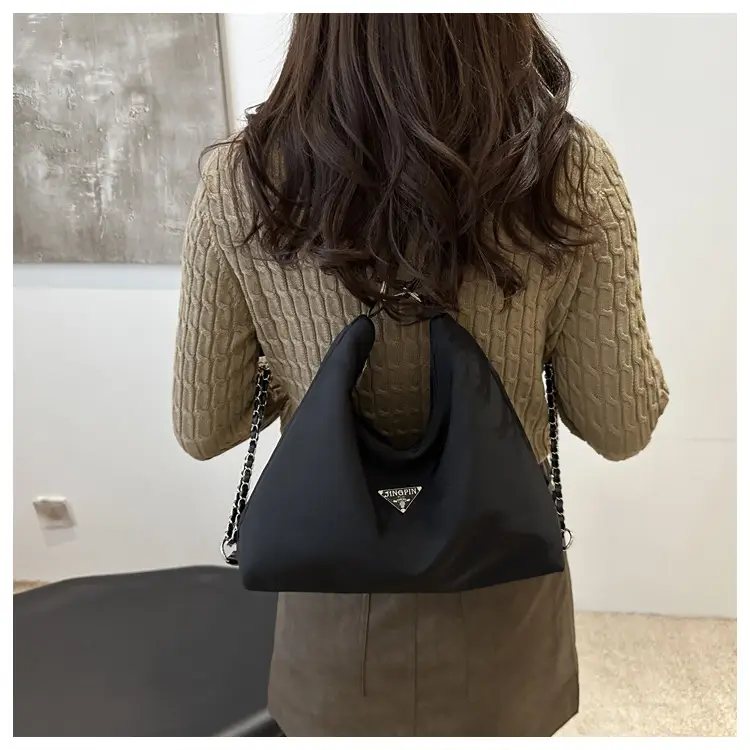 Black Nylon Shoulder Tote Bag for Women 2024 — feature 15
