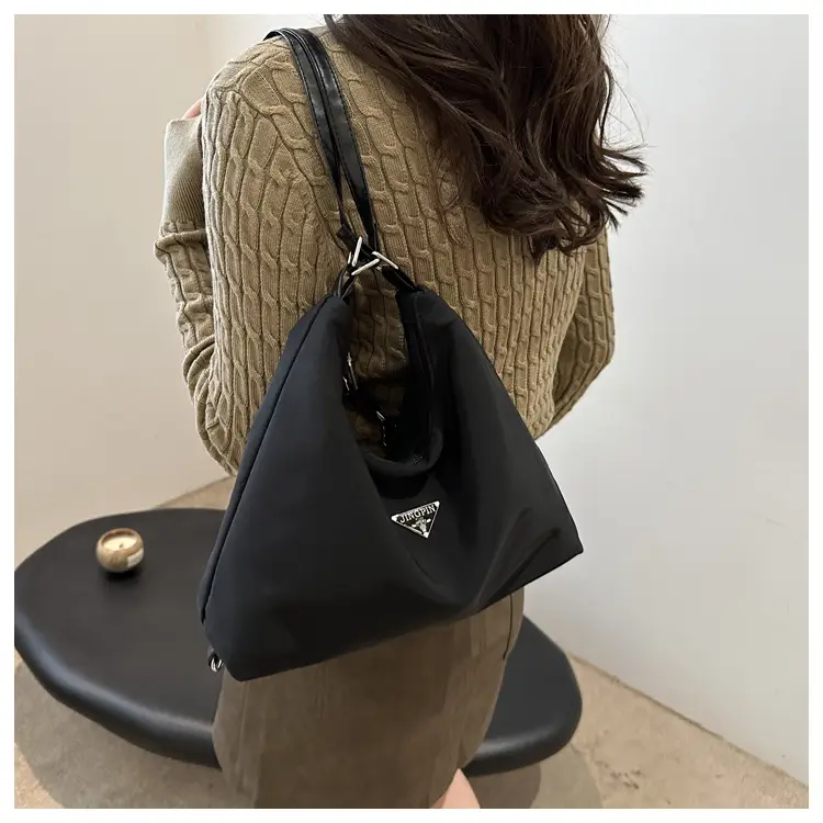 Black Nylon Shoulder Tote Bag for Women 2024 — feature 19