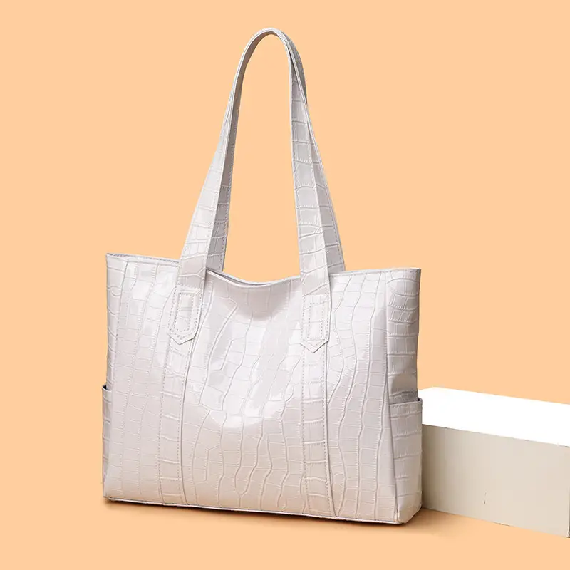 Korean Style Large Capacity Shoulder Tote Bag White