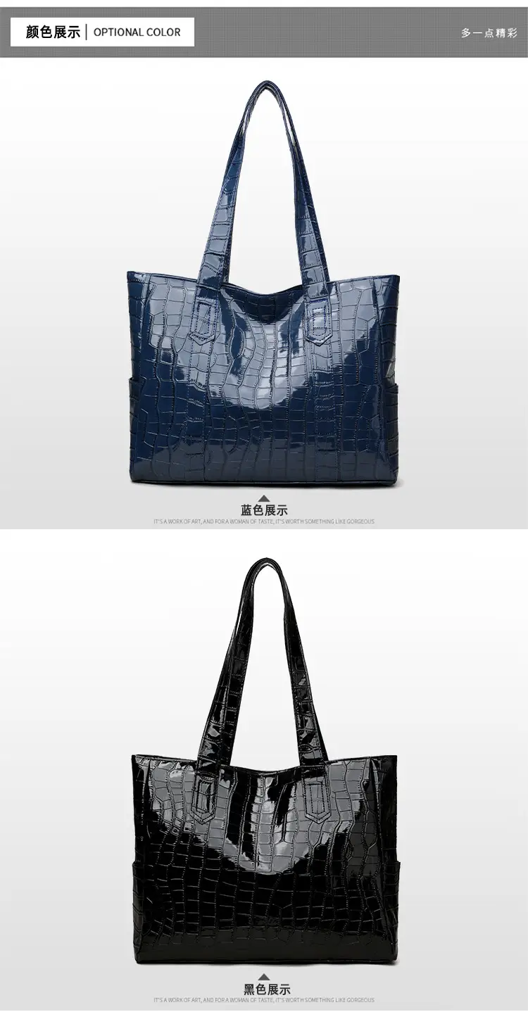 Korean Style Large Capacity Shoulder Tote Bag White — feature 14