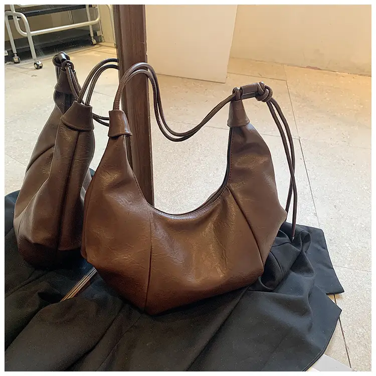 Vintage Brown Leather Shoulder Bag for Women — feature 20