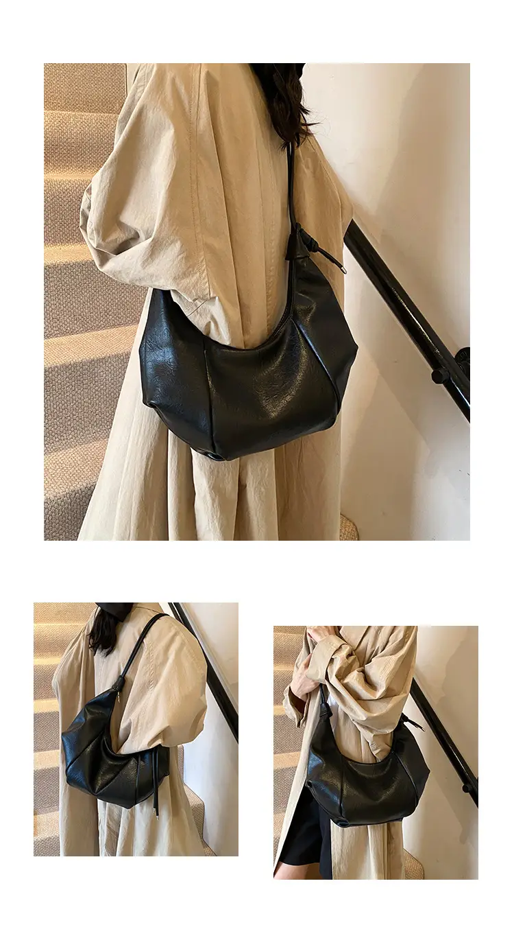 Vintage Brown Leather Shoulder Bag for Women — feature 7