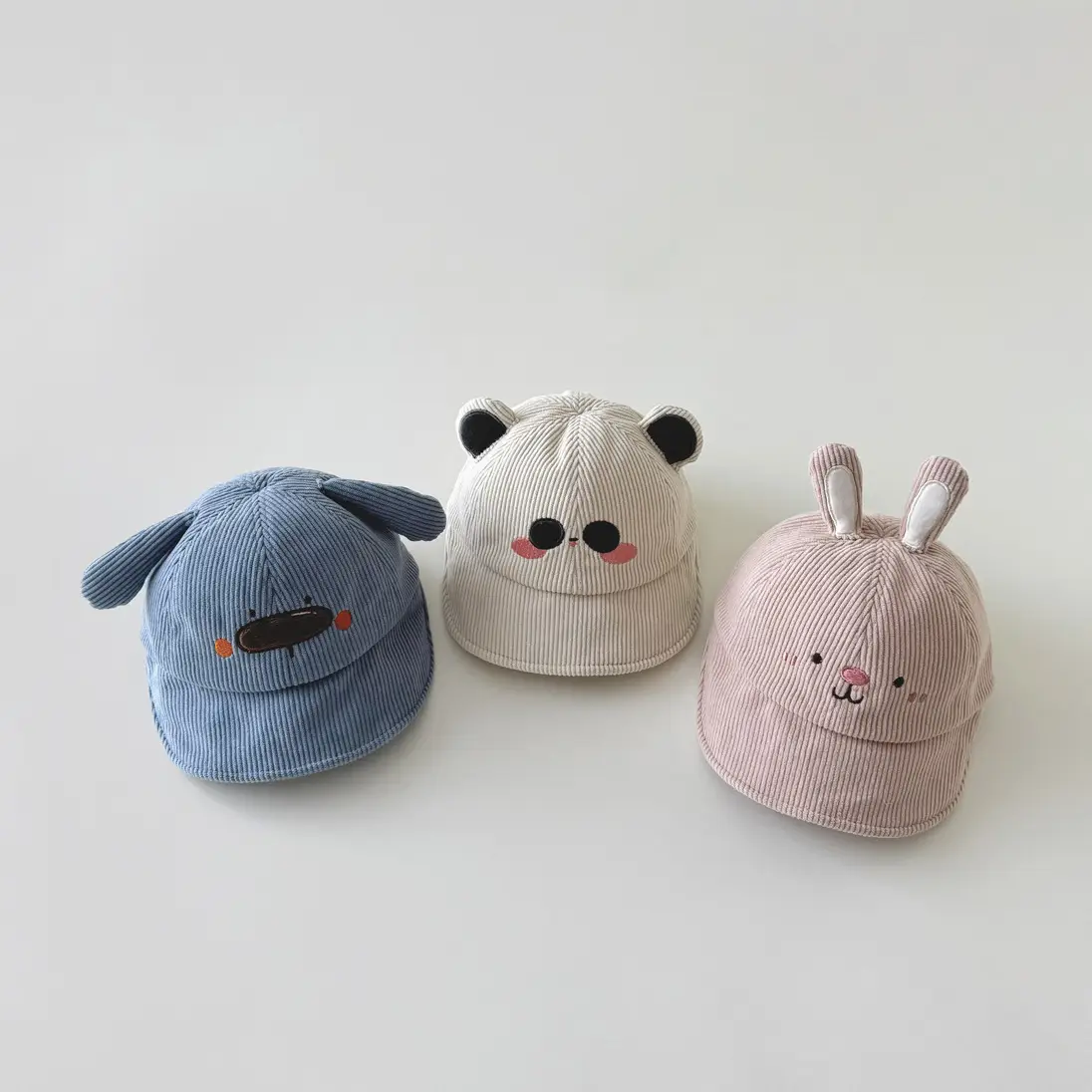 Pink Bunny Baby Cap for Boys Girls Winter Warm