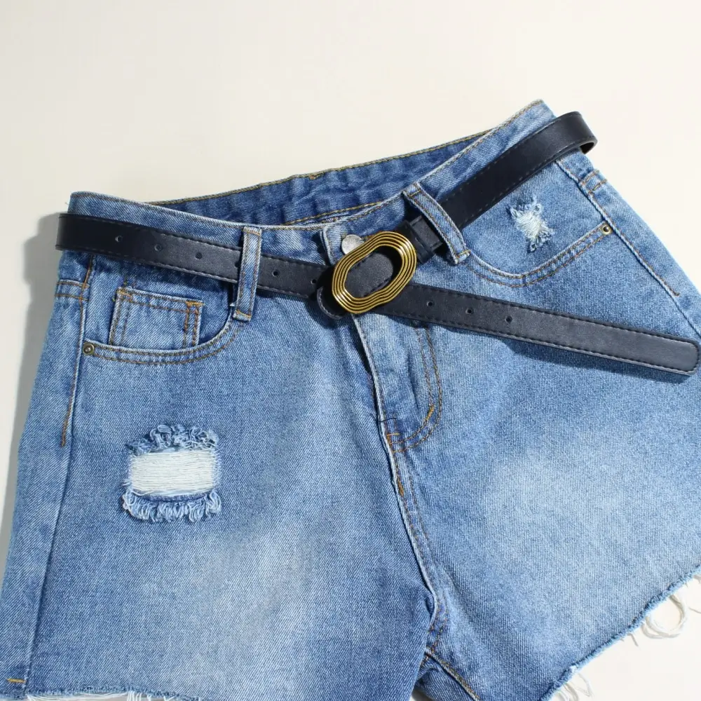 Women's Decorative Thin Belt with Gold Buckle — feature 3