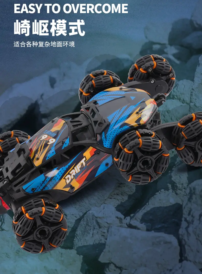 Remote Control Car with Eight-Wheel Drift Toy, Remote Control Spray Transforming Off-Road Vehicle, Flip Bucket Off-Road Climbing Vehicle — feature 9