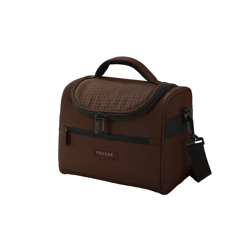 Portable Lunch Bag with Curved Ice Cover for Office Students