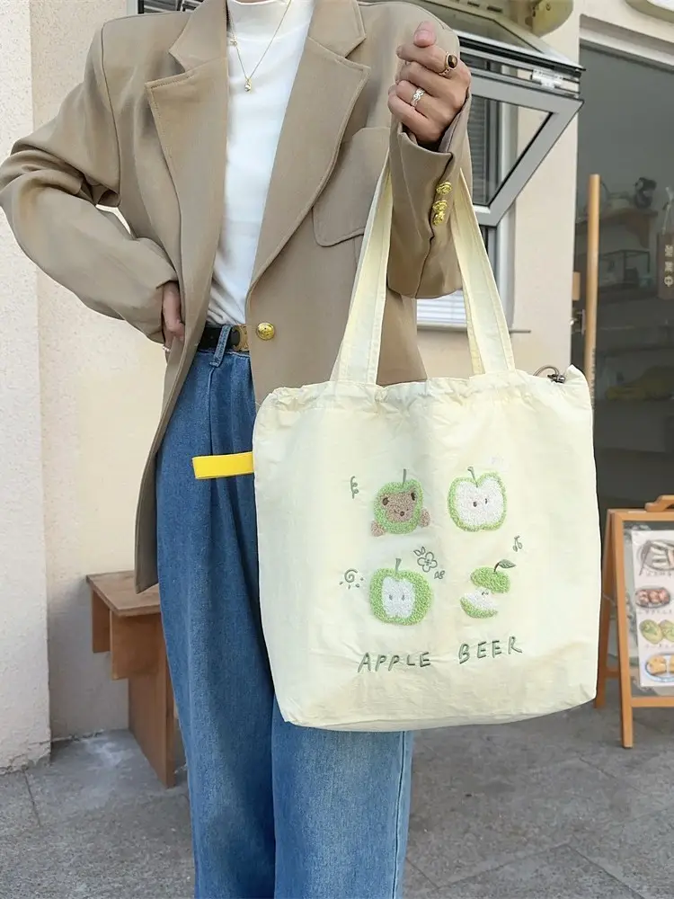Cute Puppy Embroidered Shoulder Bag Large Capacity - Image 8