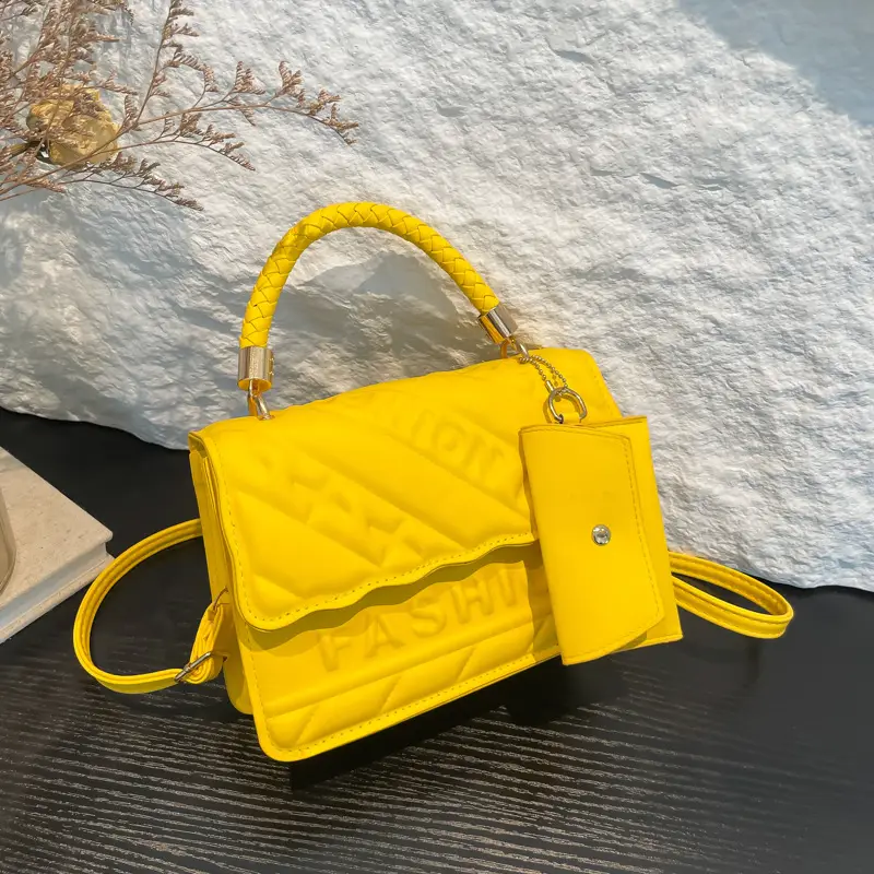 Green Quilted Crossbody Handbag for Women