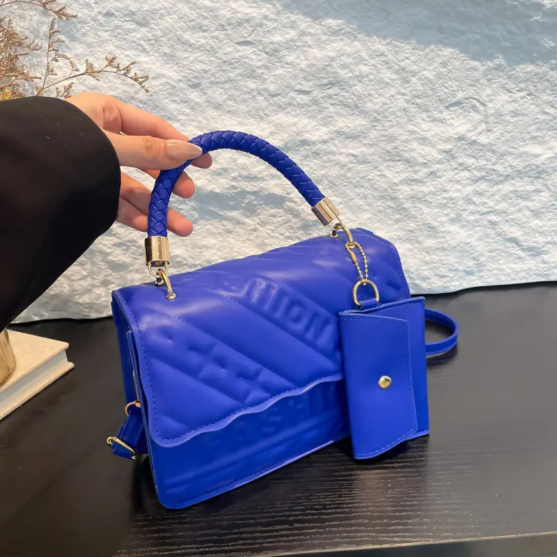 Green Quilted Crossbody Handbag for Women