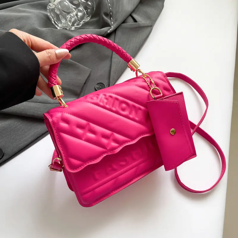 Green Quilted Crossbody Handbag for Women
