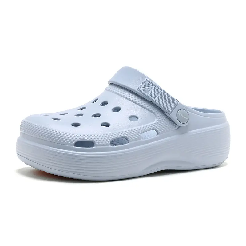 Croc Shoes for Couples, Non-Stinky, Height-Increasing, Breathable Sandals, Non-Slip Thick-Soled Eva Soft Outdoor Beach Closed-Toe Slippers