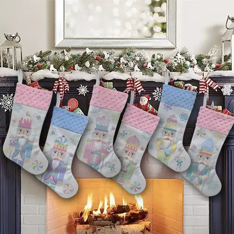 New Christmas Socks for Kids Wooden Decor Garland - Image 9