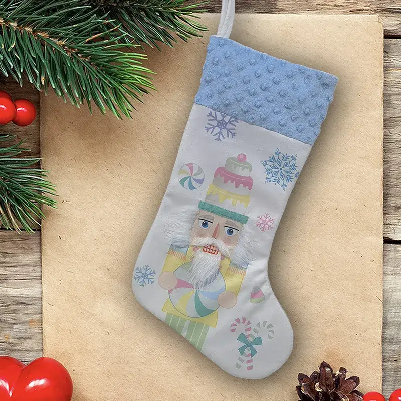 New Christmas Socks for Kids Wooden Decor Garland - Image 2