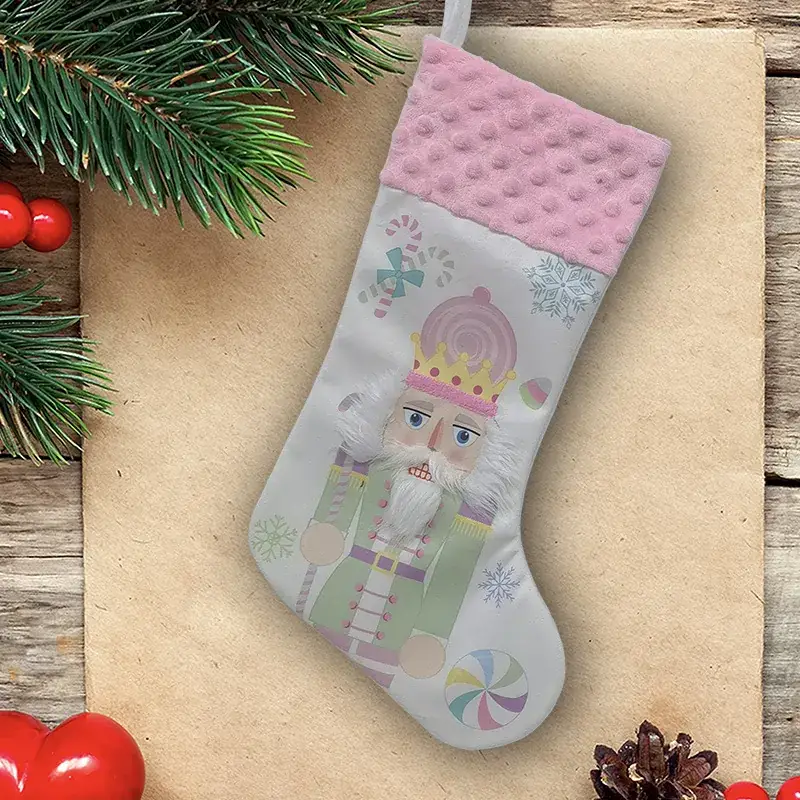 New Christmas Socks for Kids Wooden Decor Garland - Image 3