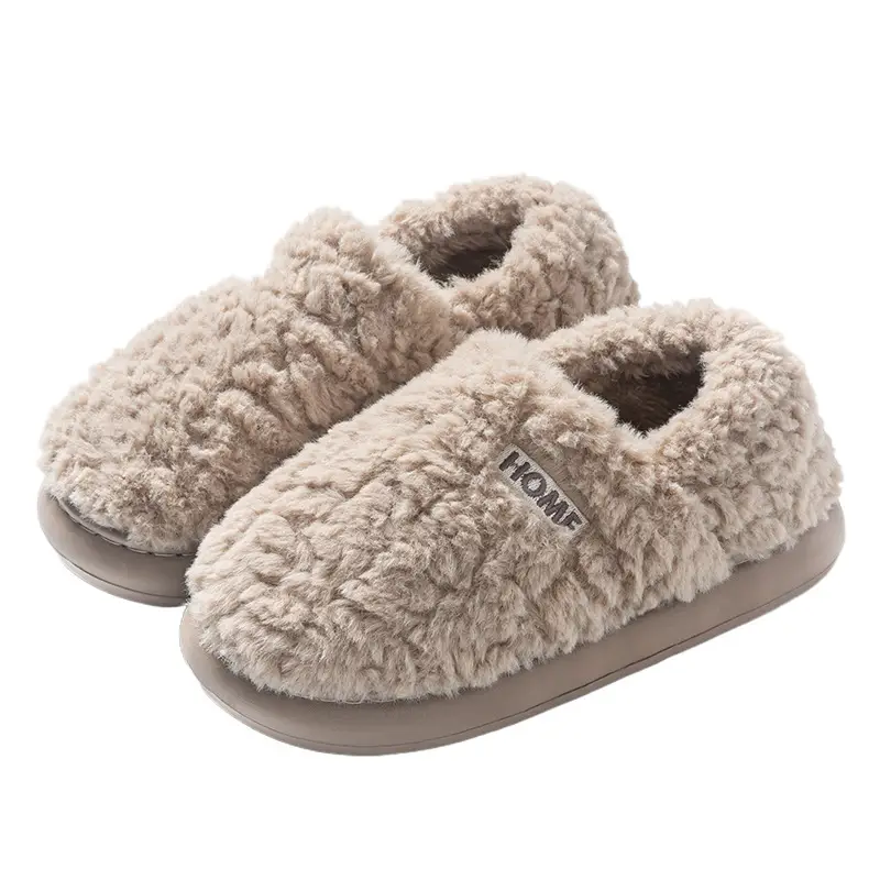 Cotton Slippers for Men in Winter All-Inclusive Heel 2025 New Indoor Home Warm Anti-Slip Autum Couple Cotton Shoes for Outer Wear - Image 10