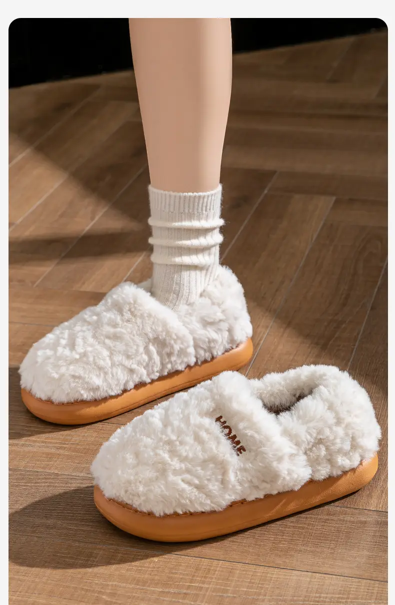 Cotton Slippers for Men in Winter All-Inclusive Heel 2025 New Indoor Home Warm Anti-Slip Autum Couple Cotton Shoes for Outer Wear — feature 11