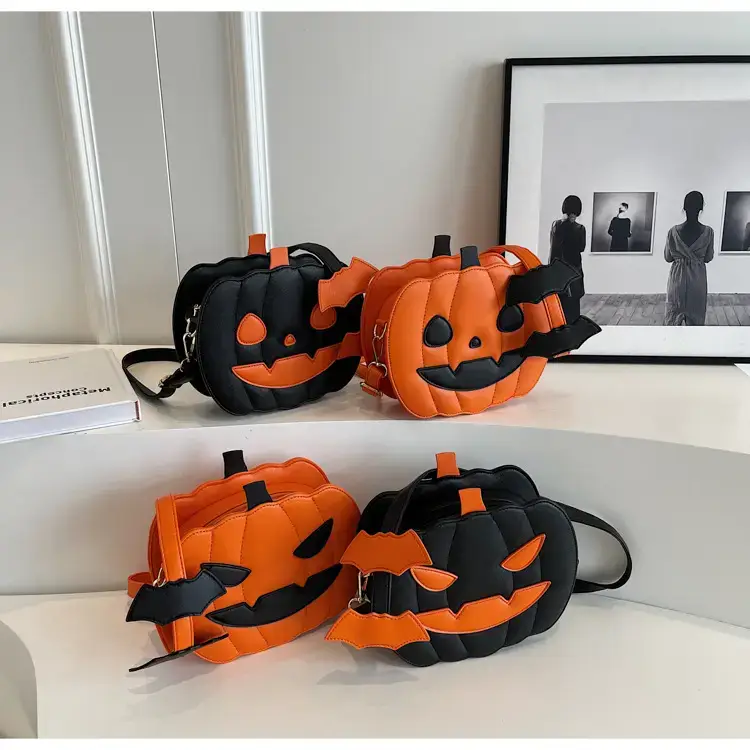 Halloween Pumpkin Shoulder Bags Orange Black 2024 — feature 14