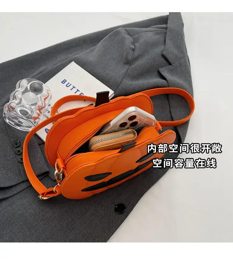 Halloween Pumpkin Shoulder Bags Orange Black 2024 — feature 8