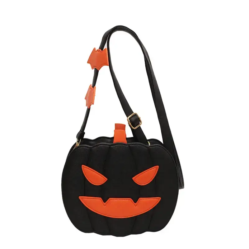 Halloween Pumpkin Shoulder Bags Orange Black 2024 - Image 2