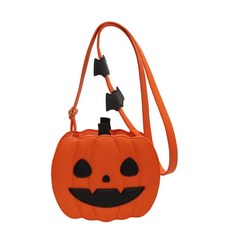 Halloween Pumpkin Shoulder Bags Orange Black 2024 - Image 3