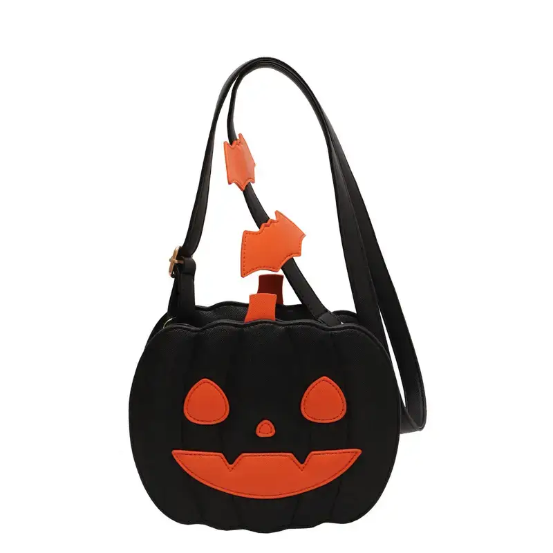 Halloween Pumpkin Shoulder Bags Orange Black 2024 - Image 4