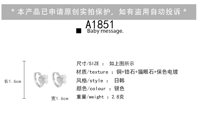 S925 silver needle European and American exaggerated plain ring earrings women's high-end light luxury Joker simple temperament earrings wholesale — feature 45